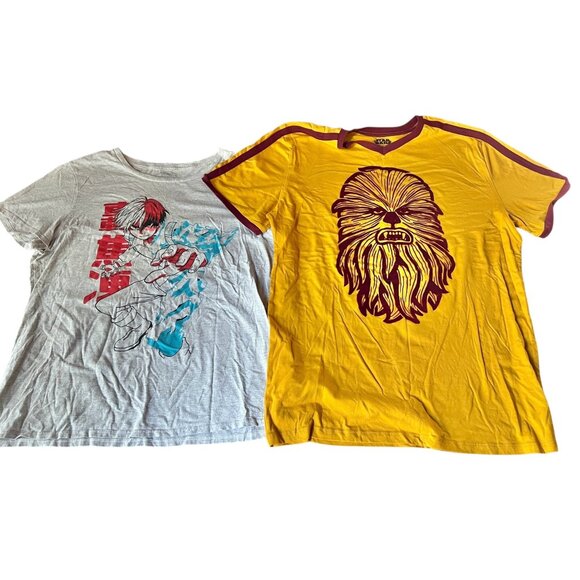 Funimation, Star Wars Other - Two Graphic T-Shirts Size XL Star Wars Chewbacca & My Hero Academia Funimation